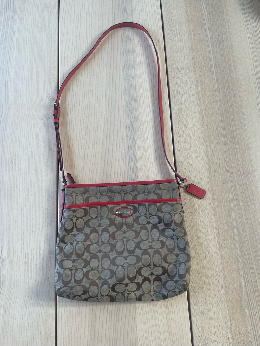 Coach Signature Canvas File Crossbody Bag Y2K Coach crossbody purse